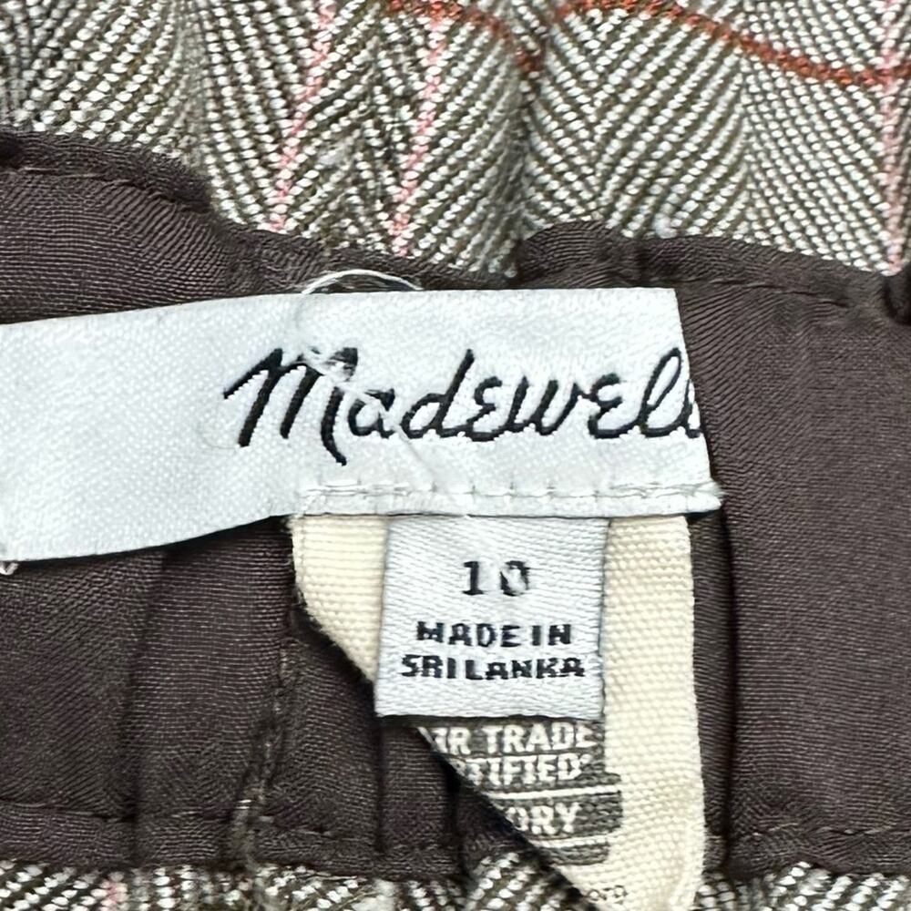 Madewell Paperbag High Rise Tapered Cropped Pants Plaid Size 10 NWOT - Picture 5 of 8
